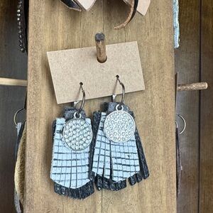 Elegant Silver and Black Dangle Earrings